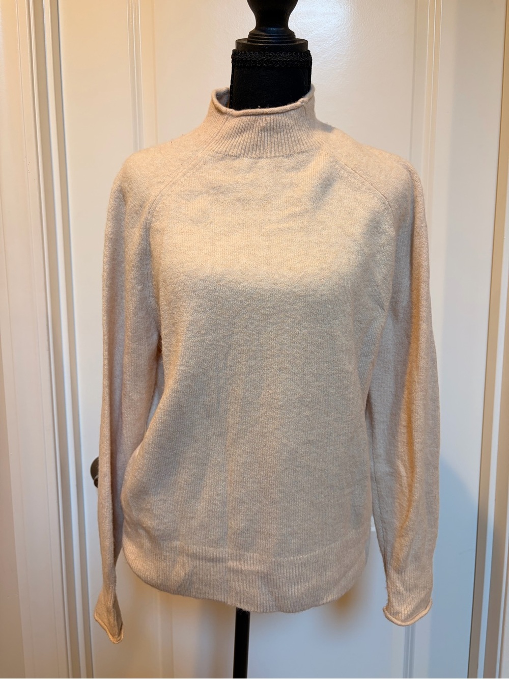J. Crew Cream Mock Neck Sweater